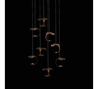 Knikerboker Le Gigine sospensione LED 8luci bronzo Knikerboker
