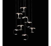 Knikerboker Le Gigine sospensione LED 8luci silver Knikerboker