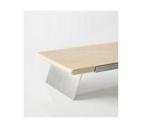 Knindustrie Fusion, centrotavola gastronomico in alluminio e travertino Fusion, centrotavola gastronomico in alluminio e travertino