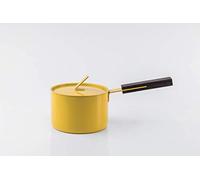 KnIndustrie Pentola per Salse 16cm, Giallo, Enameled, con Coperchio