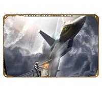 KNIOIL Ace Combat 7, poster vintage in metallo con logo Family Club Bar Cafe camera da letto decorazione artistica da parete regalo 20,3 x 30,5 cm