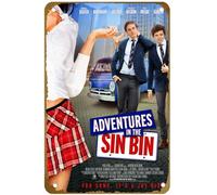 KNIOIL Adventures in the Sin Bin For some, it's a joy ride 2013, poster vintage in metallo con logo Family Club Bar Cafe camera da letto decorazione da parete regalo 20,3 x 30,5 cm