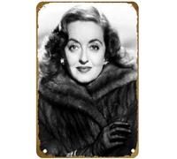 KNIOIL All About Eve, Bette Davis, 1950 poster vintage in metallo con logo Family Club Bar Cafe camera da letto decorazione artistica da parete regalo 20,3 x 30,5 cm