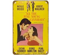 KNIOIL All the Fine Young Cannibals, Robert Wagner, Natalie Wood, 1960 poster vintage in metallo con logo Family Club Bar Cafe Camera da letto Decorazione artistica da parete regalo 20,3 x 30,5 cm