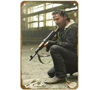 KNIOIL Andrew Lincoln, Tv Show, Norman Reedus, The Walking Dead, Rick Grimes, Daryl Dixon Poster Vintage Metal Tin Sign Logo Family Club Bar Cafe Camera da Letto Decorazione da Parete Regalo 20,3 x