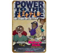 KNIOIL Bebe's Kids Power to the little people. Animation with an attitude. 1992 Poster vintage in metallo con logo Family Club Bar Cafe Camera da letto Decorazione artistica da parete regalo 20,3 x