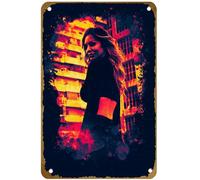 KNIOIL Bestseller Edm Dj DEBORAH DE LUCA Poster Vintage Metallo Targa in Metallo Logo Family Club Bar Cafe Camera da Letto Decorazione da Parete Regalo 20,3 x 30,5 cm