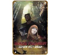 KNIOIL Blade Runner: Black Out 2022 (2017) Poster vintage in metallo con logo Family Club Bar Cafe Camera da letto Decorazione artistica da parete regalo 20,3 x 30,5 cm