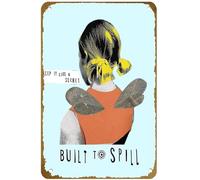 KNIOIL Built to Spill LLL Poster vintage in metallo con logo Family Club Bar Cafe Camera da letto Decorazione artistica da parete regalo 20,3 x 30,5 cm