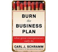 KNIOIL Burn the Business Plan Poster Vintage Metal Tin Sign Logo Family Club Bar Cafe Camera da letto Decorazione artistica da parete Regalo 20,3 x 30,5 cm