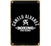 KNIOIL Canelo Alvarez Boxing For Glory Poster Vintage Metal Tin Sign Logo Family Club Bar Cafe Camera da letto Decorazione artistica da parete Regalo 20,3 x 30,5 cm