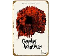 KNIOIL Cannibal Holocaust Stampa serigrafica Jock Poster Vintage Metallo Targa in latta Logo Family Club Bar Cafe Camera da letto Decorazione artistica da parete Regalo 20,3 x 30,5 cm