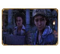 KNIOIL Clementine, The Walking Dead: The Final Season Poster vintage in metallo targa con logo Family Club Bar Cafe Camera da letto Decorazione artistica da parete regalo 20,3 x 30,5 cm