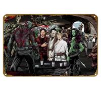 KNIOIL Dan Avenell Guardians In A Galaxy Far Far Away Poster Vintage Metal Tin Sign Logo Family Club Bar Cafe Camera da letto Decorazione artistica da parete Regalo 20,3 x 30,5 cm