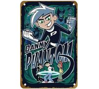 KNIOIL Danny Phantom (Live Action) Poster da parete vintage in metallo con logo Family Club Bar Cafe Camera da letto Decorazione artistica da parete regalo 20,3 x 30,5 cm