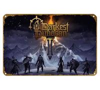 KNIOIL Darkest Dungeon II Game Poster Vintage Metal Tin Sign Logo Family Club Bar Cafe Camera da letto Decorazione artistica da parete Regalo 20,3 x 30,5 cm