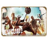 KNIOIL Dead Island 2 Game Poster Vintage Metal Tin Sign Logo Family Club Bar Cafe Camera da letto Decorazione artistica da parete Regalo 20,3 x 30,5 cm