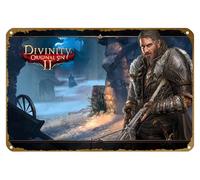 KNIOIL Divinity: Original Sin Ii Game Poster Vintage Metal Sign Logo Family Club Bar Cafe Camera da letto Decorazione artistica da parete Regalo 20,3 x 30,5 cm