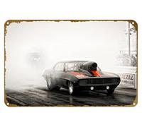 KNIOIL Drag Racing Car, HD Cars, 4k Sfondi Poster Vintage Metallo Metallo Targa Logo Famiglia Club Bar Cafe Camera da Letto Decorazione Murale Regalo 20,3 x 30,5 cm