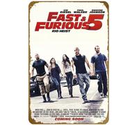 KNIOIL Fast Five (# 6 of 12) 2011 1 Poster del film vintage metallo targa logo Family Club Bar Cafe camera da letto decorazione artistica da parete regalo 20,3 x 30,5 cm