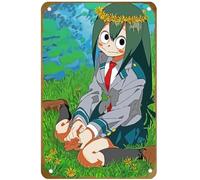 KNIOIL Froppy Tsuyu Asui Mha Poster vintage in metallo con logo Family Club Bar Cafe Camera da letto Decorazione artistica da parete regalo 20,3 x 30,5 cm