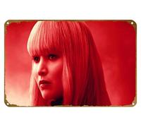 KNIOIL Jennifer Lawrence, Red Sparrow, poster 4k vintage metallo latta logo famiglia club bar caffetteria camera da letto decorazione artistica da parete regalo 20,3 x 30,5 cm