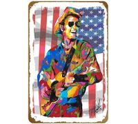 KNIOIL Jerry Reed Singer Chitarra Jazz Outlaw Country Rock Music Poster Vintage Metallo Targa in Metallo Logo Famiglia Club Bar Cafe Camera da Letto Decorazione da Parete Regalo 20,3 x 30,5 cm