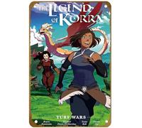 KNIOIL Legend of Korra: Turf Wars Library Edition HC Comics Poster vintage in metallo con logo Family Club Bar Cafe Camera da letto Decorazione artistica da parete regalo 20,3 x 30,5 cm