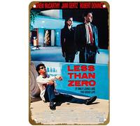 KNIOIL Less Than Zero It only looks like the good life. Poster del film 1987, targa vintage in metallo con logo Family Club Bar Cafe Camera da letto Decorazione artistica da parete regalo 20,3 x 30,5