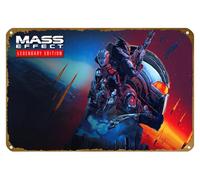 KNIOIL Mass Effect Legendary Edition, poster vintage in metallo con logo, decorazione da parete per club, bar, bar, camera da letto, regalo, 20,3 x 30,5 cm