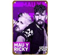 KNIOIL Mau y Ricky Live on Max Movie Poster Vintage Metal Tin Sign Logo Family Club Bar Cafe Camera da letto Decorazione artistica da parete Regalo 20,3 x 30,5 cm