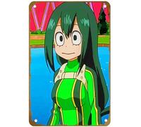 KNIOIL Mha Tsuyu Asui Froppy Poster Vintage Metallo Targa in Metallo Targa Logo Family Club Bar Cafe Camera da Letto Decorazione da Parete Regalo 20,3 x 30,5 cm