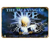 KNIOIL Monty Python's The Meaning of Life (#2 of 2) Poster del film 1983, targa in metallo vintage con logo Family Club Bar Cafe Camera da letto Decorazione artistica da parete regalo 20,3 x 30,5 cm