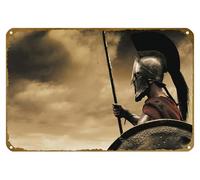 KNIOIL Movie 300 film Spartan Leonidas King Poster vintage metallo metallo targa logo Family Club Bar Cafe camera da letto Decorazione artistica da parete regalo 20,3 x 30,5 cm