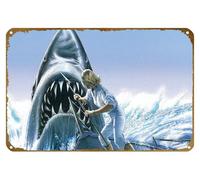 KNIOIL Movie Jaws - Poster del film Jaws The Revenge, targa vintage in metallo con logo per famiglia, club, bar, caffetteria, camera da letto, decorazione artistica da parete, idea regalo, 20,3 x 30,5
