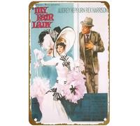 KNIOIL My Fair Lady, poster del film 1964 vintage in metallo con logo Family Club Bar Cafe camera da letto decorazione artistica da parete regalo 20,3 x 30,5 cm