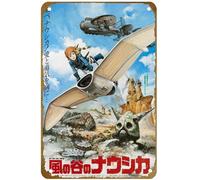 KNIOIL Nausicaa Of The Valley Of The Wind Anime Manga Poster Vintage Metal Tin Sign Logo Family Club Bar Cafe Camera da letto Decorazione artistica da parete Regalo 20,3 x 30,5 cm
