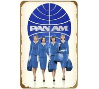 KNIOIL Pan Am, poster vintage in metallo con logo Family Club Bar Cafe camera da letto decorazione artistica da parete regalo 20,3 x 30,5 cm
