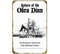 KNIOIL Poster con scritta "Return Of The Obra Dinn" in metallo, stile vintage, con logo per famiglia, club, bar, caffetteria, camera da letto, decorazione da parete, idea regalo, 20,3 x 30,5 cm