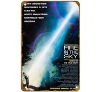 KNIOIL Poster del film Fire in the Sky Vintage Metal Tin Sign Logo Family Club Bar Cafe Camera da letto Decorazione artistica da parete regalo 20,3 x 30,5 cm