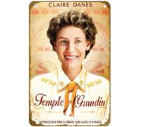 KNIOIL Poster del film Temple Grandin, targa in metallo vintage con logo Family Club Bar Cafe camera da letto decorazione artistica da parete regalo 20,3 x 30,5 cm