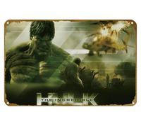 KNIOIL Poster del film The Incredible Hulk - Incredible Hulk Movie Poster Vintage Metal Tin Sign Logo Family Club Bar Cafe Camera da letto Decorazione artistica da parete Regalo 20,3 x 30,5 cm