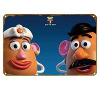KNIOIL Poster vintage con scritta "Mr and Mrs Potato Head", in metallo, con logo, decorazione artistica da parete per la camera da letto, 20,3 x 30,5 cm