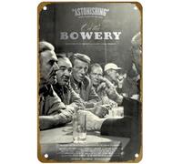 KNIOIL Poster vintage del film On the Bowery, targa in metallo con logo Family Club Bar Cafe camera da letto decorazione artistica da parete regalo 20,3 x 30,5 cm