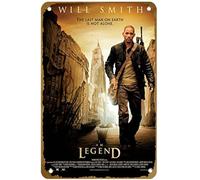 KNIOIL Poster vintage "I Am Legend (#4 of 15) The last man on Earth is not alone 2007, targa in metallo con logo per famiglia, club, bar, caffetteria, camera da letto, decorazione artistica da parete