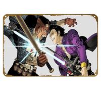 KNIOIL Poster vintage in metallo con logo "Bad Man, Travis Touchdown, No More Heroes: Travis Strikes Again", decorazione artistica da parete, idea regalo, 20,3 x 30,5 cm