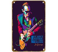 KNIOIL Poster vintage in metallo con logo del chitarrista mondiale Joe Bonamassa, per famiglia, club, bar, caffetteria, decorazione da parete, idea regalo, 20,3 x 30,5 cm