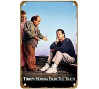 KNIOIL Poster vintage in metallo con scritta in lingua inglese "Throw Momma from the Train (1987), con logo per famiglia, club, bar, caffetteria, camera da letto, decorazione artistica da parete