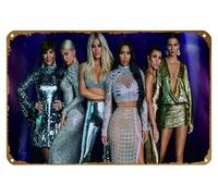 KNIOIL Poster vintage in metallo con scritta "Keeping Up With The Kardashians Season 16", per famiglia, club, bar, caffetteria, camera da letto, decorazione artistica da parete, idea regalo, 20,3 x