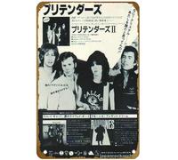 KNIOIL Pretenders 1981/11 Pretenders II pop/rock poster vintage metallo metallo targa logo Family Club Bar Cafe camera da letto arte decorazione da parete regalo 20,3 x 30,5 cm